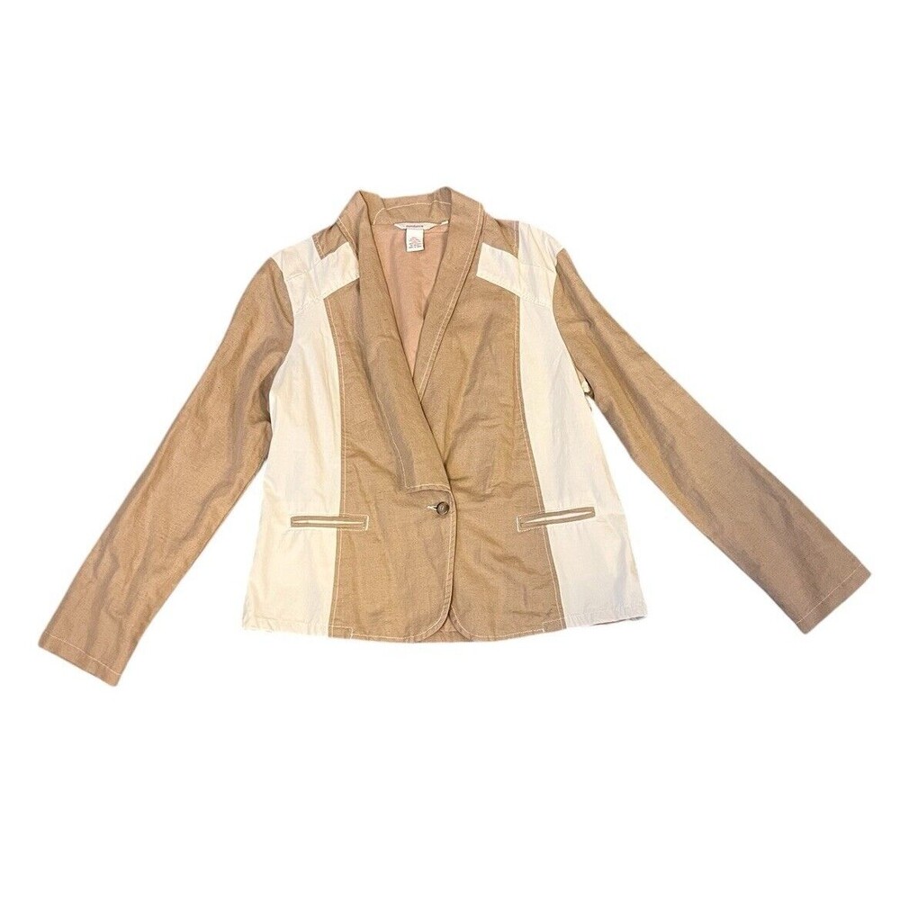 Sundance‎ Catalog Linen 2-tone Blazer Jacket size M